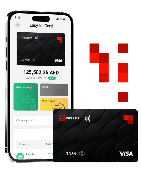 tipping debit card