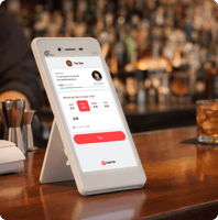 tap-to-tip terminal for cashless tipping