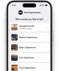 digital tipping menu
