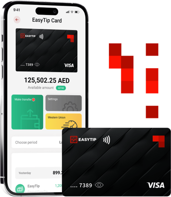 Collect and spend tips instantly with with EasyTip Direct card